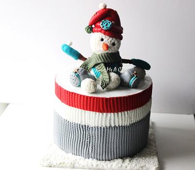 Snowman - Cake by Farzana