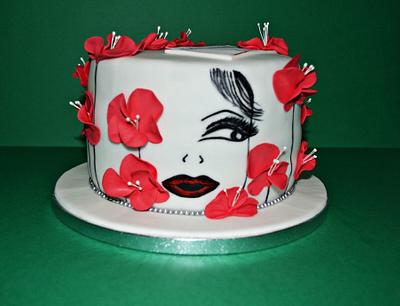 cake red poppies - Cake by Nesi Cake