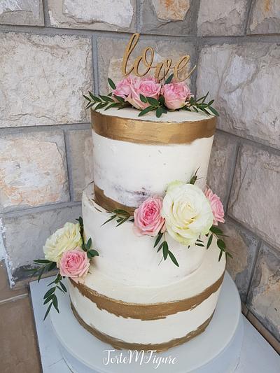 Flower weddimg cake - Cake by TorteMFigure