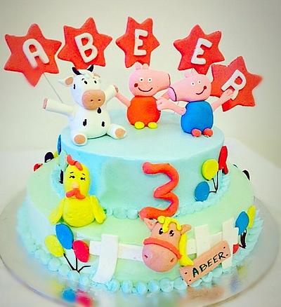 Peppa pig visits a farm - Cake by Touchberry