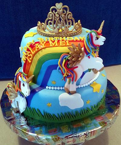 Rainbows and Unicorns - Cake by Pat