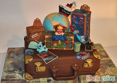 traveling suitcase cake - Cake by GloriaCakes