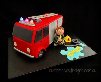 Fire Engine Boys Cake - Cake by Custom Cake Designs