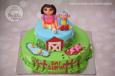 Dora the explorer cake  - Cake by Divya Haldipur