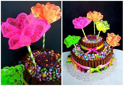 Neon Kit Kat Cake - Cake by miettes