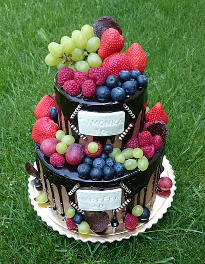 Chocolate cake with fresh fruits - Cake by AndyCake