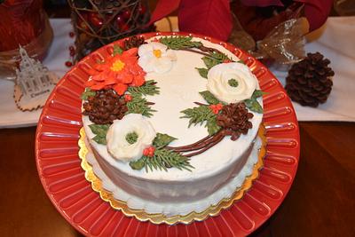 Buttercream Flowers for Christmas! - Cake by Ellie1985