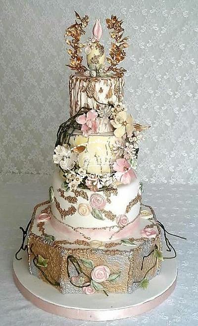 Engagement Cake - Cake by Fées Maison (AHMADI)