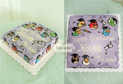 Angry Birds Graduates! - Cake by Cakesphere