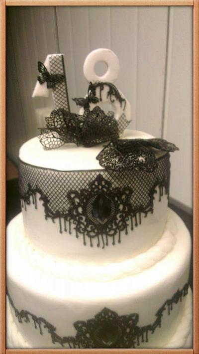 black lace cake - Cake by aco
