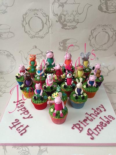 Peppa pig birthday cupcakes - Cake by Jemlewka's cupcakes 