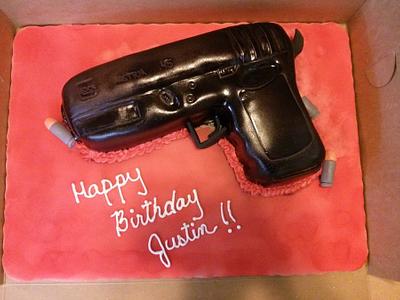 Gun Birthday Cake - Cake by Jeana Byrd