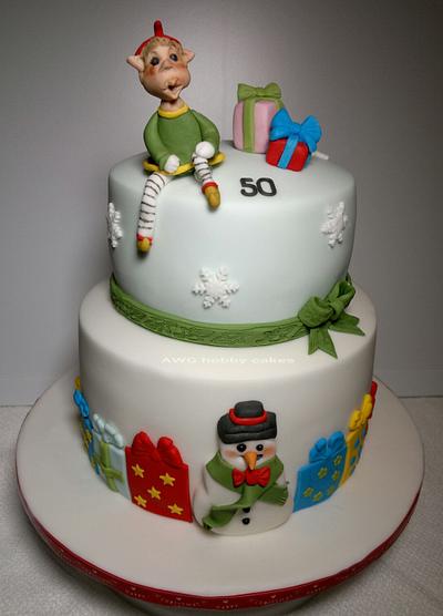 Birthday Christmas fun - Cake by AWG Hobby Cakes