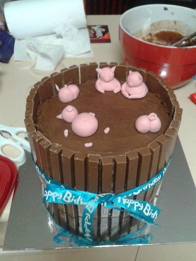 Pigs in Mudcake - Cake by lillian