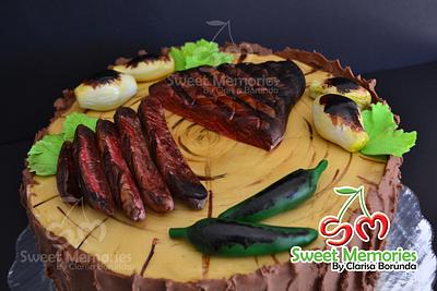 Grilled Rib Eye Steak Cake - Cake by Clarisa Borunda