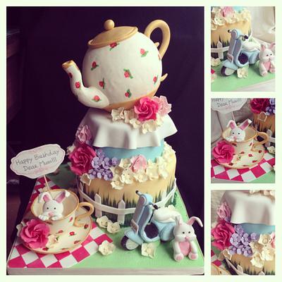 Tea pot cake - Cake by Sugarville cake