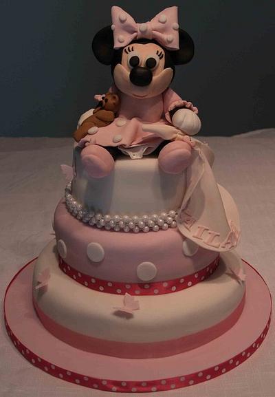Three tier Minnie Mouse - Cake by Rachel