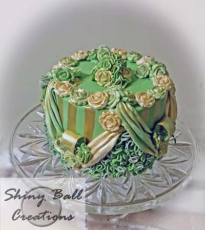Baroque ruffle cake - Cake by Shiny Ball Cakes & Creations (Rose)