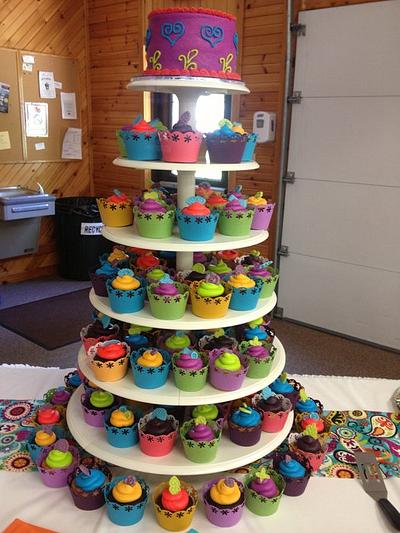 Graduation Cupcake Tower - Cake by Cakebuddies