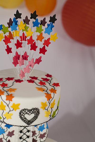 Fashion inspired rainbow cake - Cake by chefsam