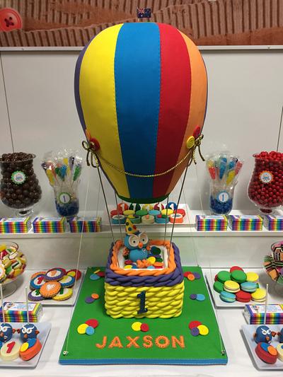 3d Hot air balloon  - Cake by Fiona's  cakes melbourne 