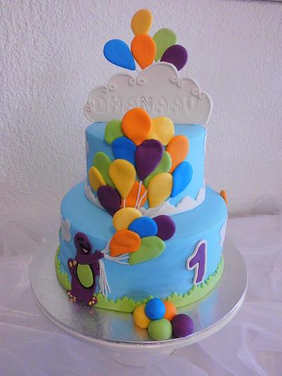 Barney and Balloons - Cake by Michelle