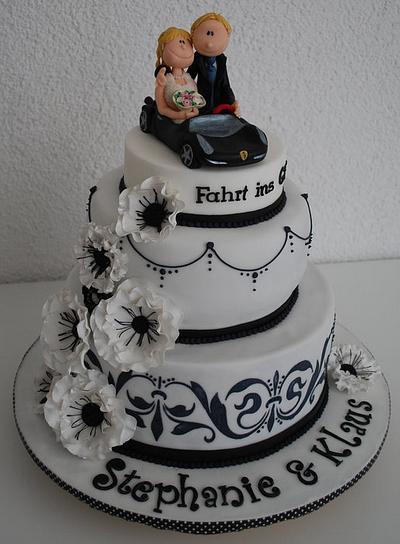 Journey to happiness Wedding Cake - Cake by Simone Barton