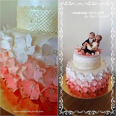 Ombré wedding cake - Cake by Aga Leśniak