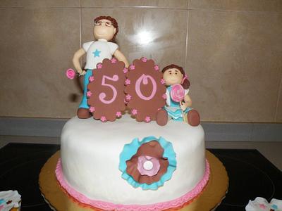 Cake with grandchildren - Cake by bolosdocesecompotas