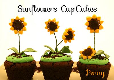 Sunflowers CupCakes - Cake by Paola Manera- Penny Sue