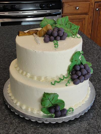 Wine themed Bridal shower - Cake by pastrychefjodi