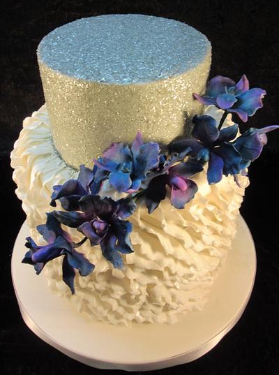 Glitter,Flowers and Ruffles  - Cake by Sugarart Cakes