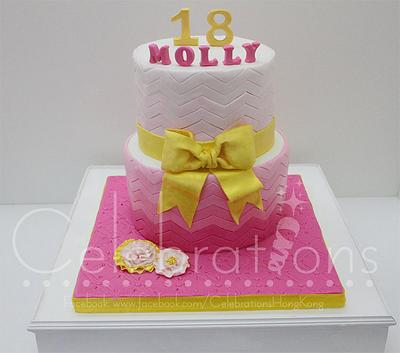 18th Birthday girly cake - Cake by Celebrations