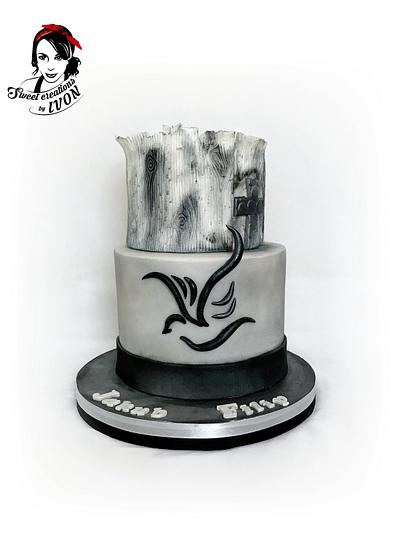 Silver&Black Confirmation cake - Cake by Ivon