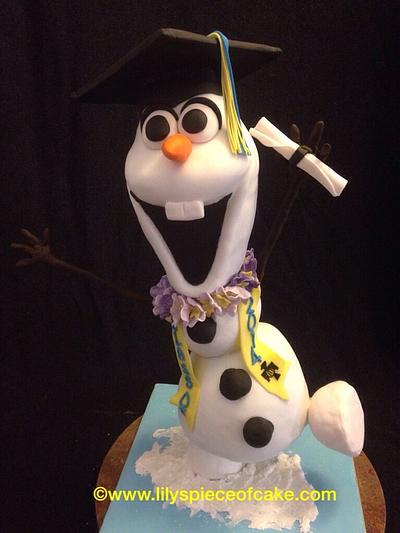 Olaf just graduated!!  - Cake by Lily's Piece of Cake, LLC