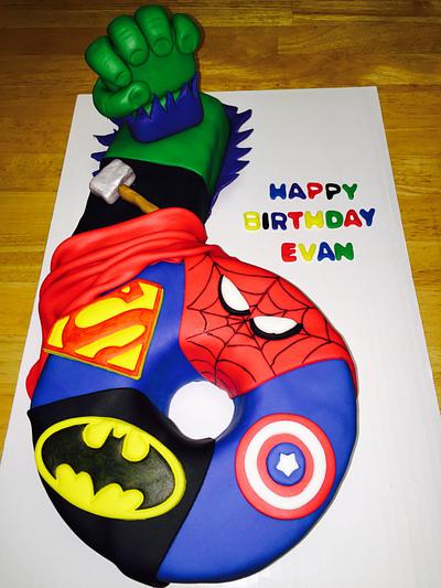 Superhero number 6 Cake - Cake by ChrissysCreations
