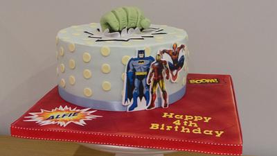 Superheroes Birthday Cake - Cake by The Old Manor House Bakery - Lisa Kirk