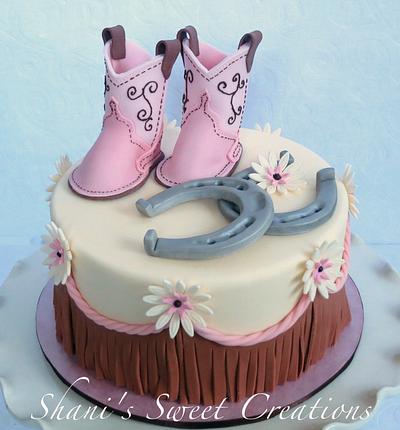 Baby Boots - Cake by Shani's Sweet Creations