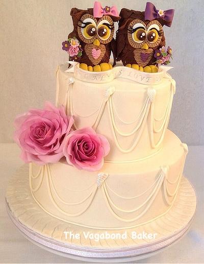 Owl Wedding cake - Cake by The Vagabond Baker