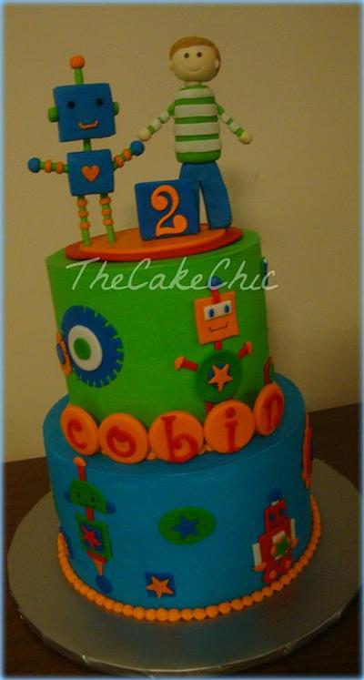 Robot Birthday - Cake by Misty
