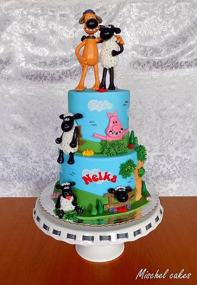 Shaun the Sheep - Cake by Mischel cakes