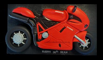 Ducati Motorbike Cake - Cake by Custom Cake Designs