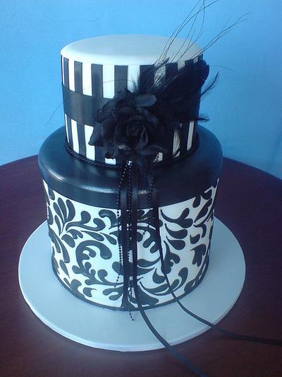 Black and white wedding - Cake by Paul Delaney of Delaneys cakes