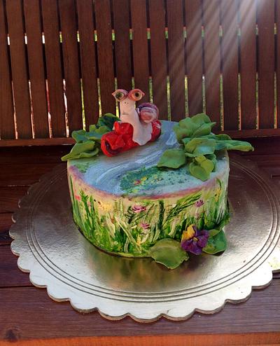 Snail-traveler - Cake by DinaDiana