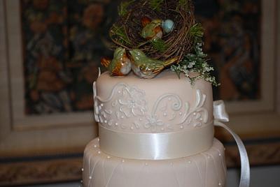 Bird Themed Wedding Cake - Cake by Alison