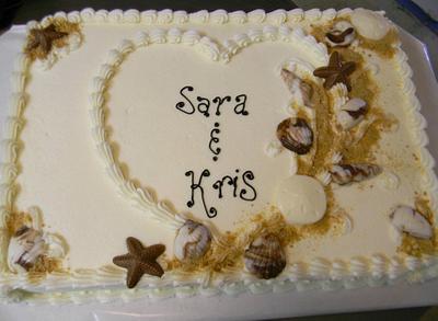 Beach Bridal Shower - Cake by Donna Tokazowski- Cake Hatteras, Martinsburg WV