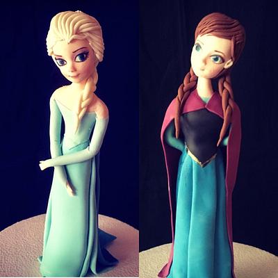 Elsa and Anna - Cake by The Hot Pink Cake Studio by Ipshita