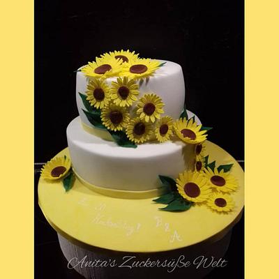 Sunflower Cake for the 20th wedding anniversary - Cake by Anita