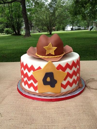 Chevron/Cowboy - Cake by Natali