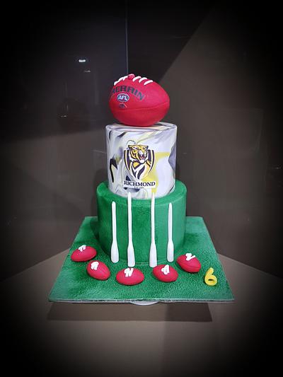 Footyball_ Richmond Tigers  - Cake by Su Cake Artist 